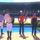 Херес-2002 Всемирные конные игры , слева на заднем плане - Родриго Пессоа, рядом с ним - Елена Ершова